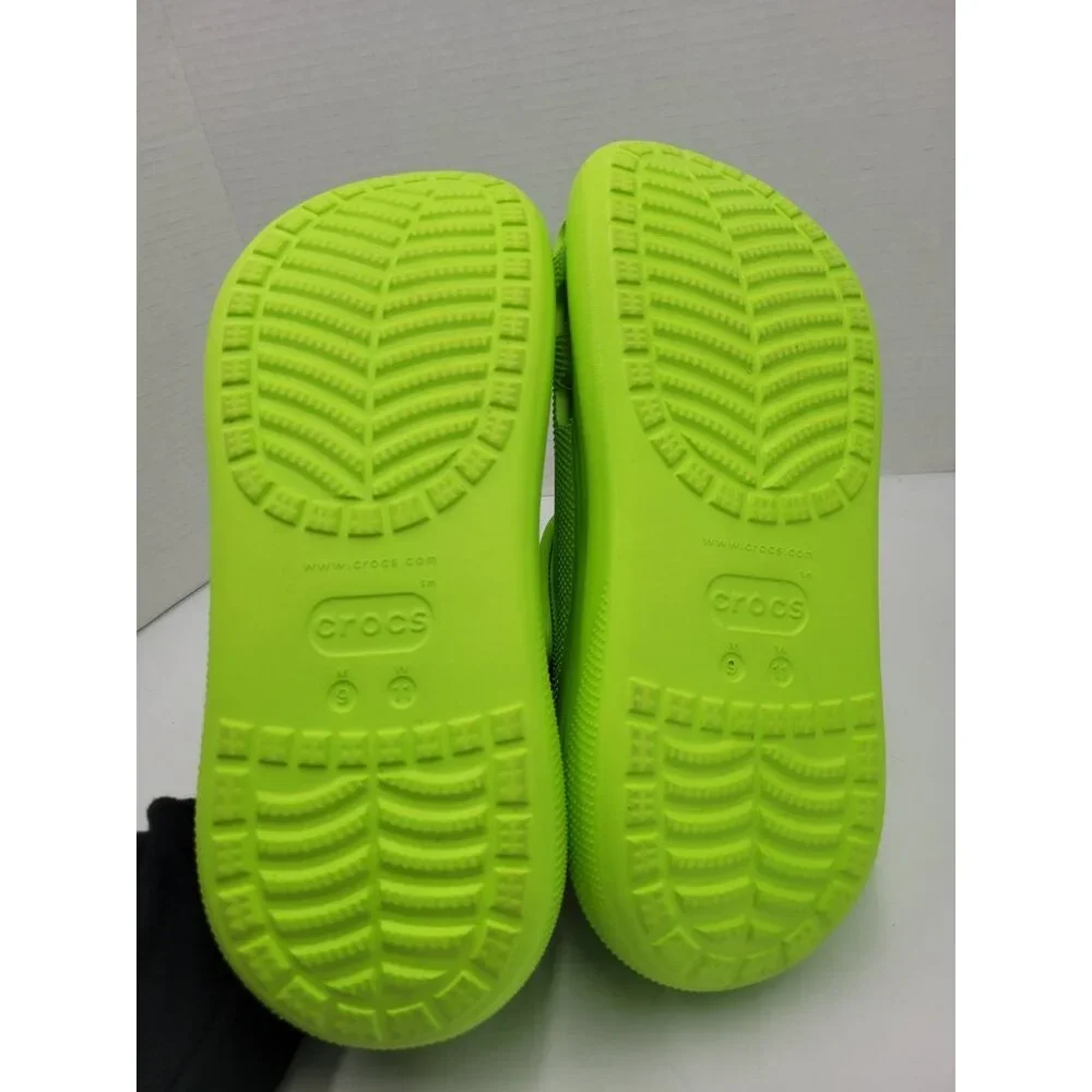 CROCS Classic Platform Clog in Neon Green - Picture 11 of 11